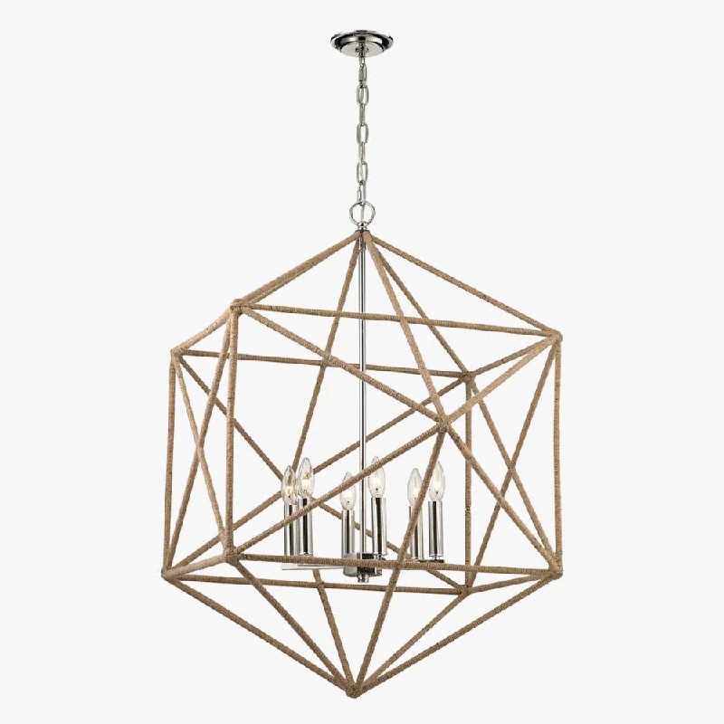 Elliot Abaca Rope Large Chandelier