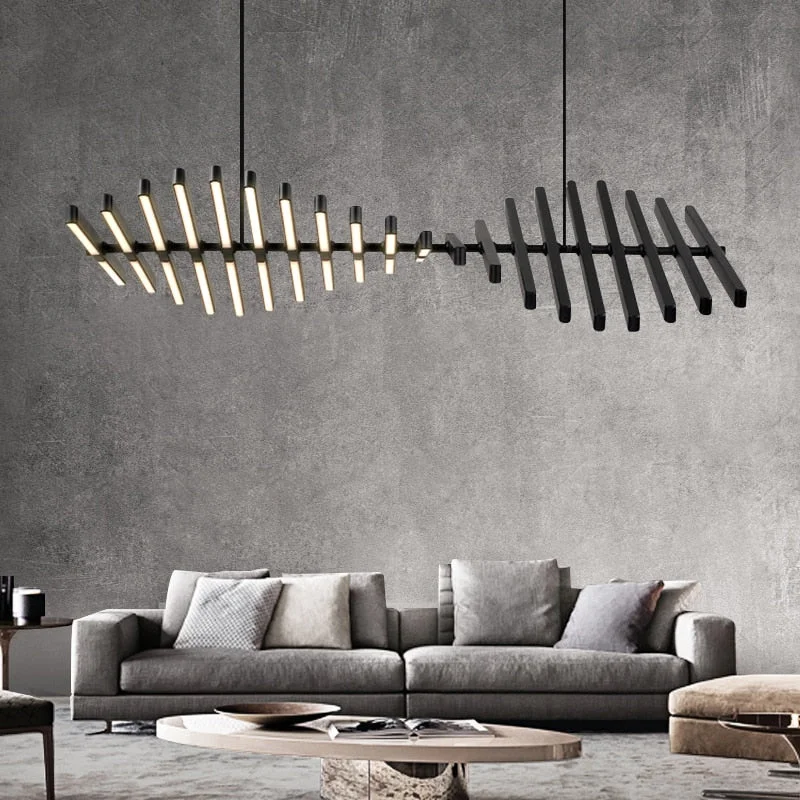 Nordic LED Chandelier - BlackWhite Pendant Office Lighting