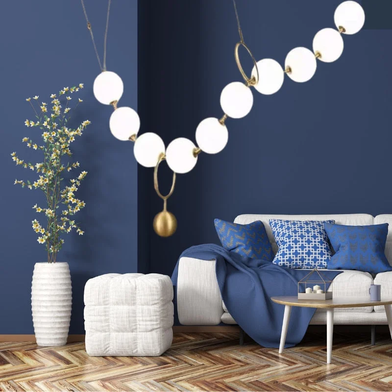 Pearl Globe Chandelier: Exquisite Lighting Fixture