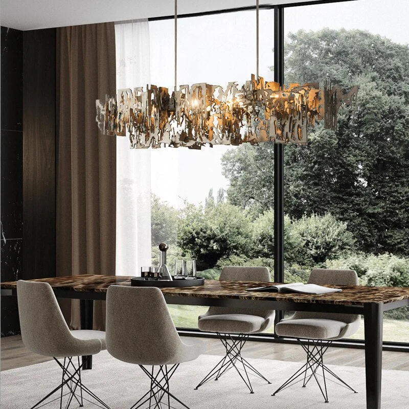 Rust Metal Chandelier: Exquisite Lighting Fixture