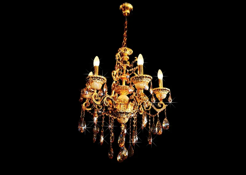 Chandelier 5039-6 Gd+Bl