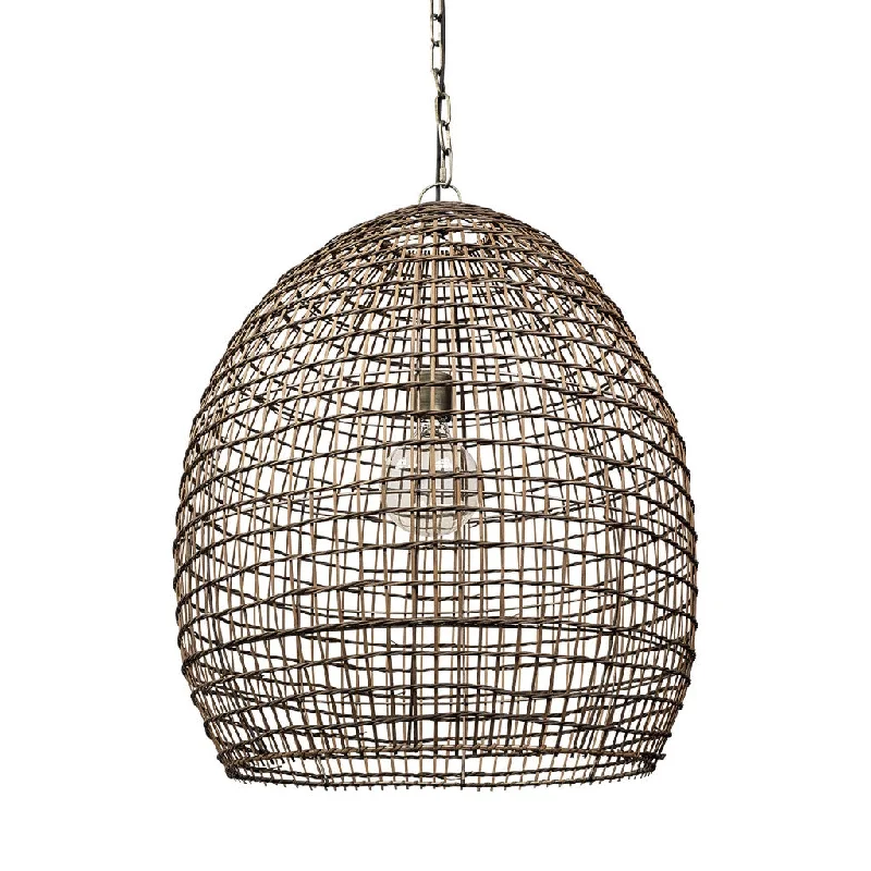 Metallic Woven Hanging Pendant Light