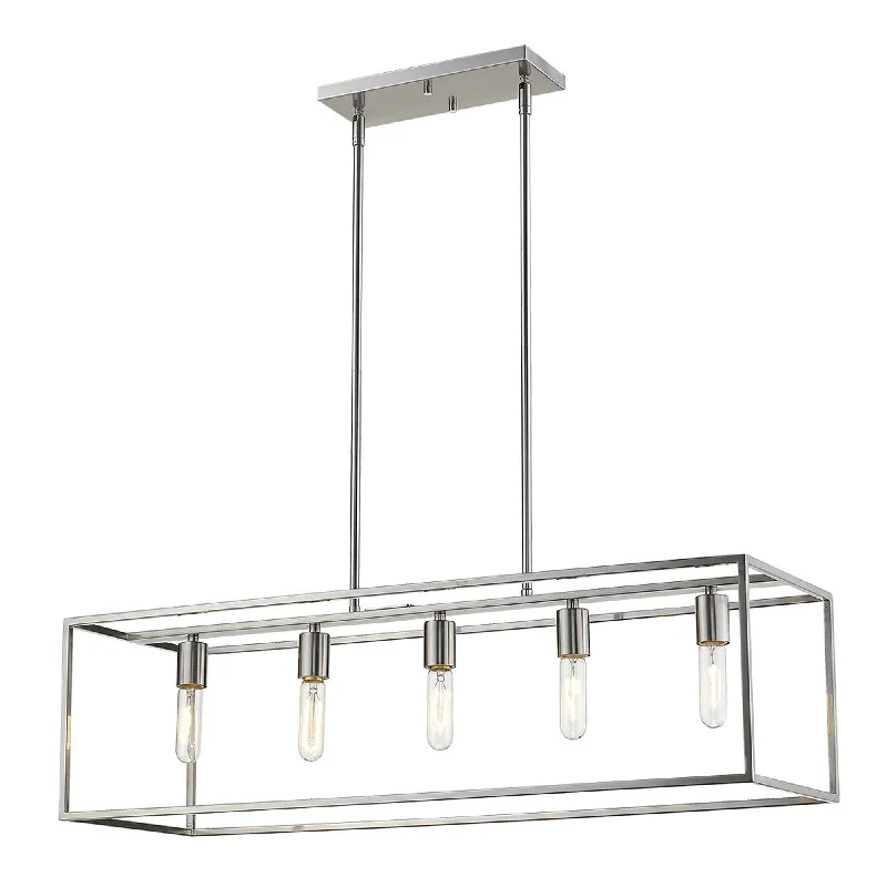 Cobar 5-Light Satin Nickel Island Pendant