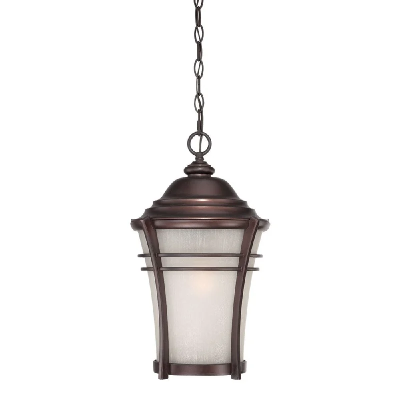 Frosted Glass Bronze Lantern Hanging Light