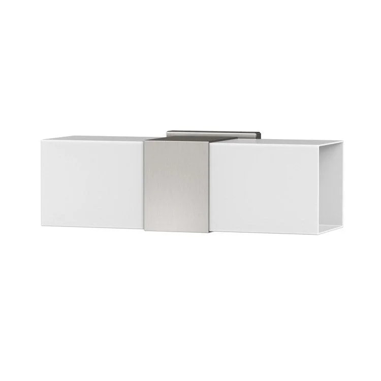 Wall Sconce Elevate Double Satin Nickel Medium Base 100W