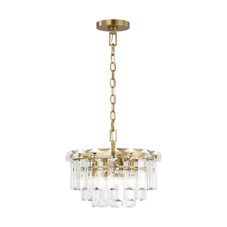 Chandelier Arden Chapman and Myers Small 4 Lamp Burnished Brass