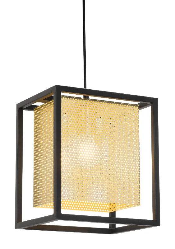 Gold and Black Geometric Metal Ceiling Light