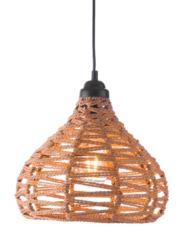 Natural Lantern Metal Dimmable Ceiling Light With Natural Shades