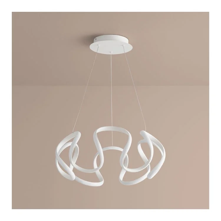 Cirro Single-Light 22" Chandelier - White