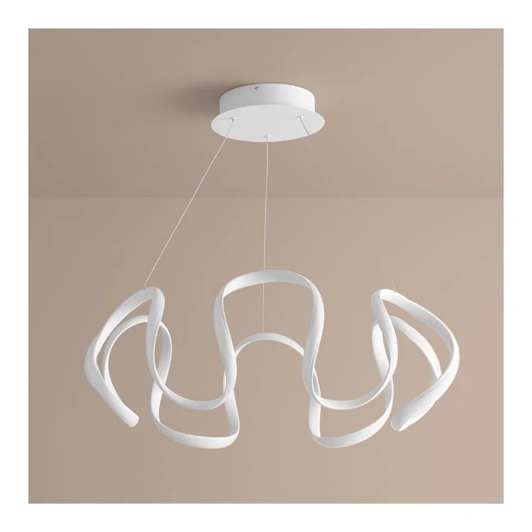 Cirro Single-Light 28" Chandelier - White