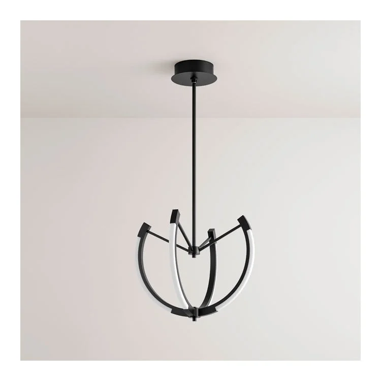 Utopia Four-Light 21" LED Chandelier - Black