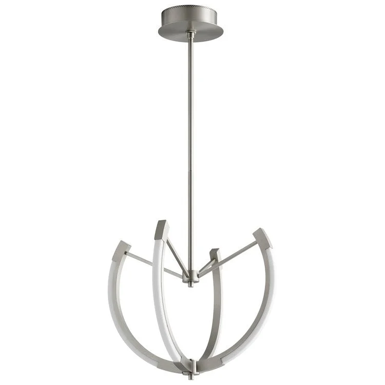 Utopia Four-Light 21" LED Chandelier - Satin Nickel