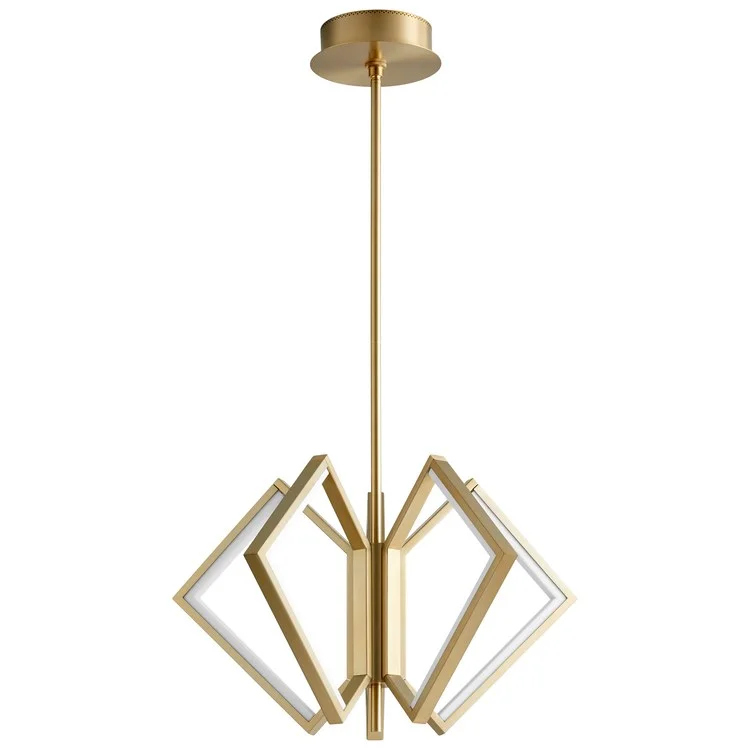 Acadia Five-Light 25" LED Chandelier - Aged Brass