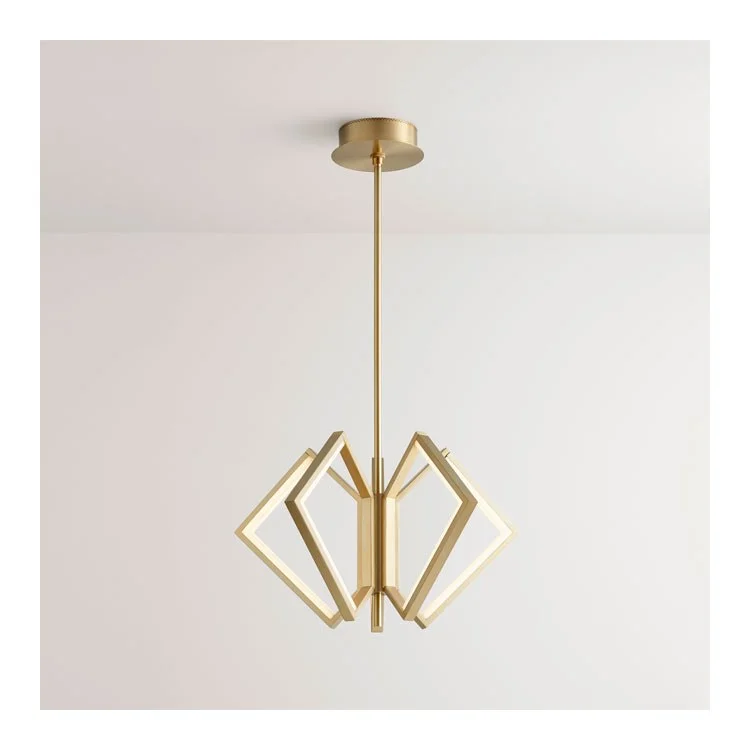 Acadia Five-Light 30" LED Chandelier - Aged Brass