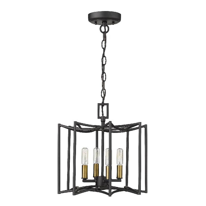 Rhian 4-Light Matte Black Pendant