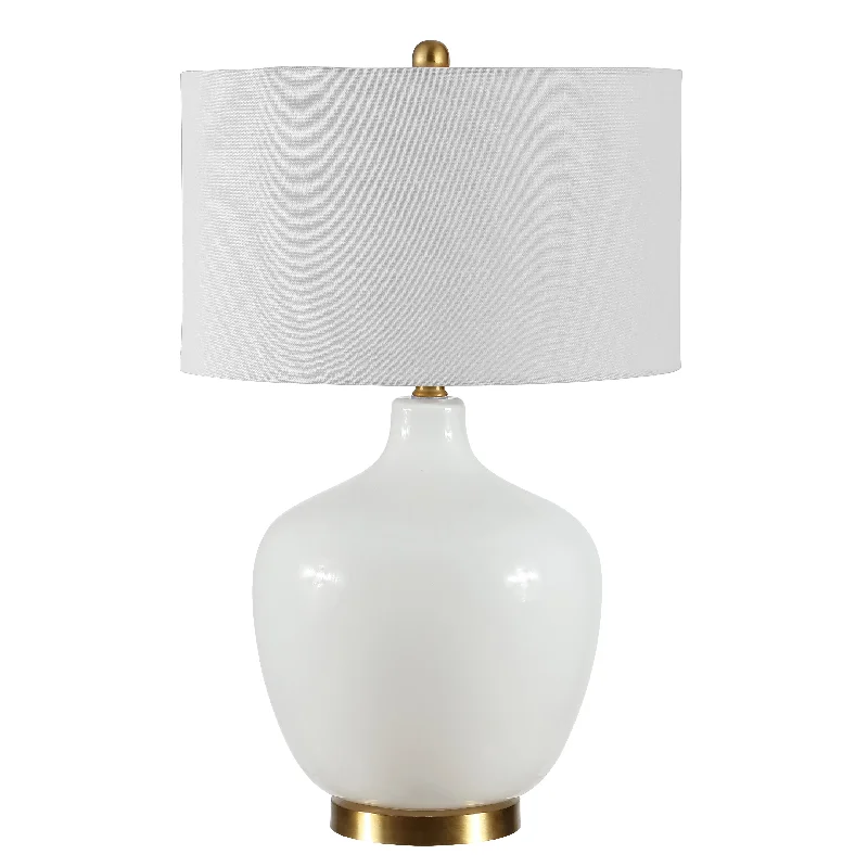 Safavieh Bayan Glass Table Lamp 17" x 17" x 27" White