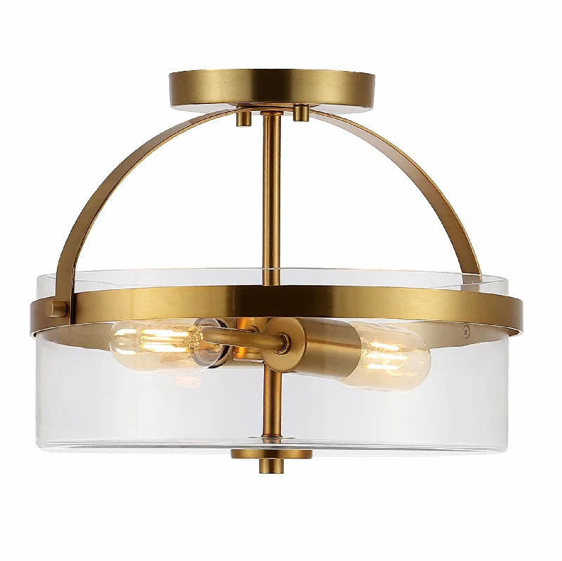 Safavieh Erlan Flush Mount 13" x 13" x 10" Brass