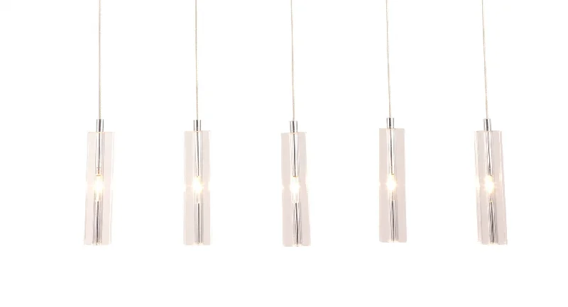 Stark Five Bulb Clear Ceiling Lamp