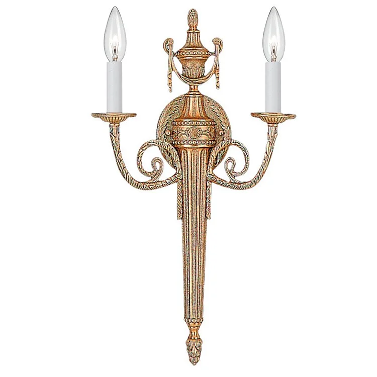 Cast Brass Two-Light Wall Sconce