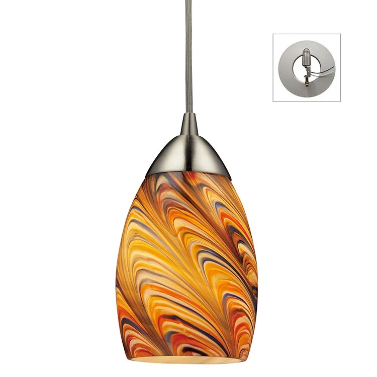 Mini Vortex Single-Light Pendant with Recessed Light Kit