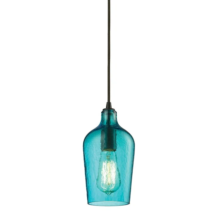 Hammered Glass Single-Light Pendant