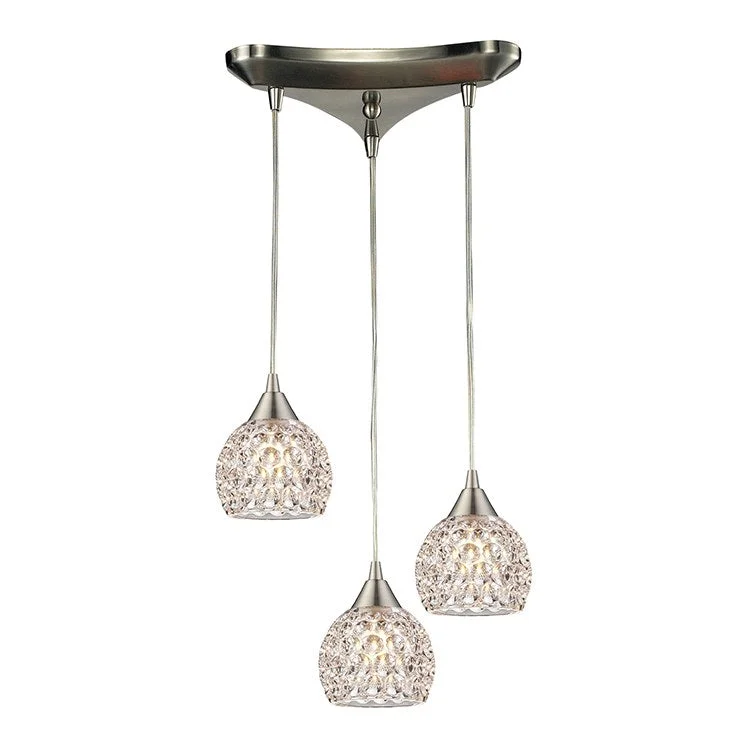 Kersey Three-Light Triangular Pan Pendant