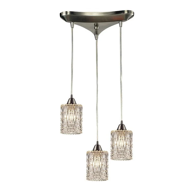 Kersey Three-Light Triangular Pan Pendant