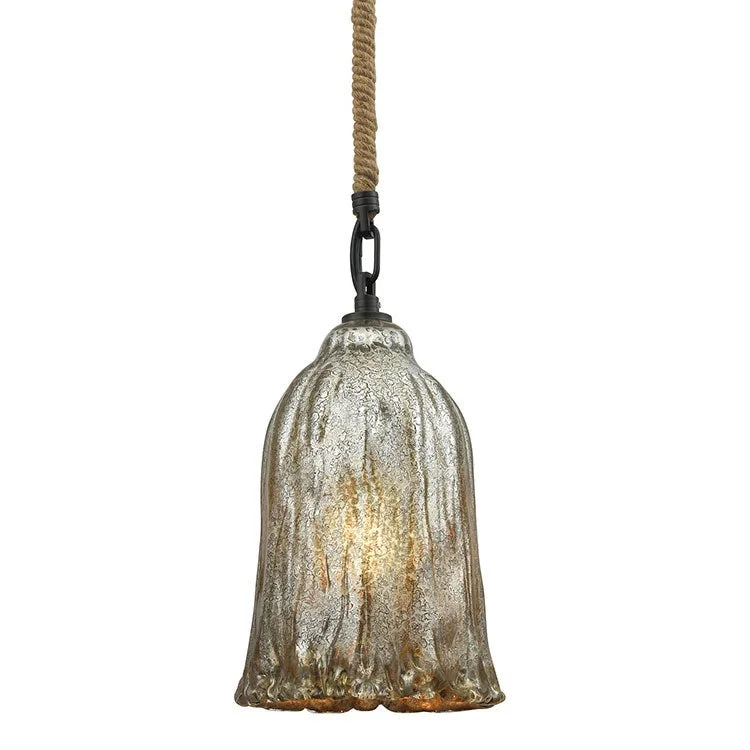 Hand Formed Glass Single-Light LED Pendant