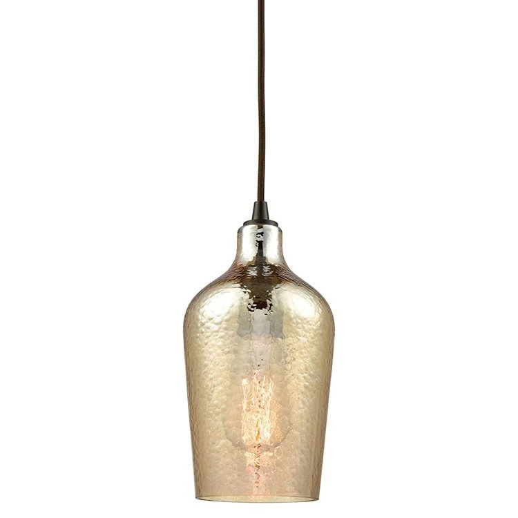 Hammered Glass Single-Light Pendant