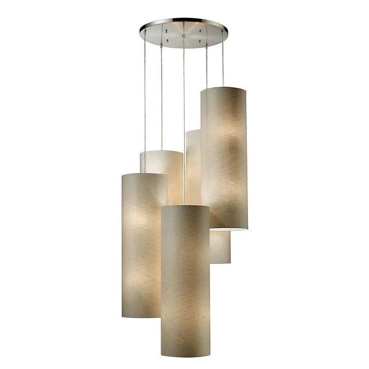 Fabric Cylinder Twenty-Light LED Pendant