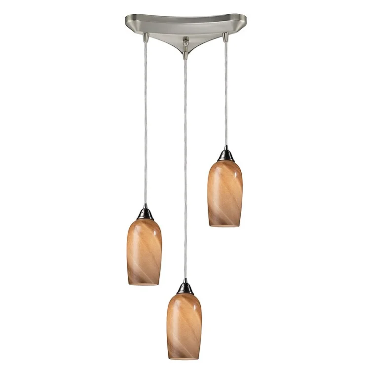 Sandstone Three-Light Pendant