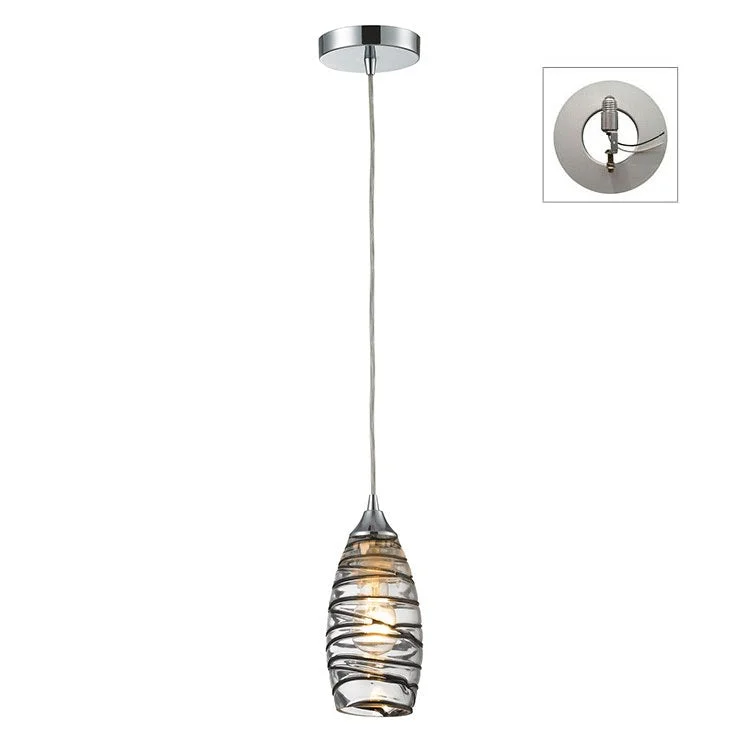 Twister Single-Light Pendant with Recessed Light Kit