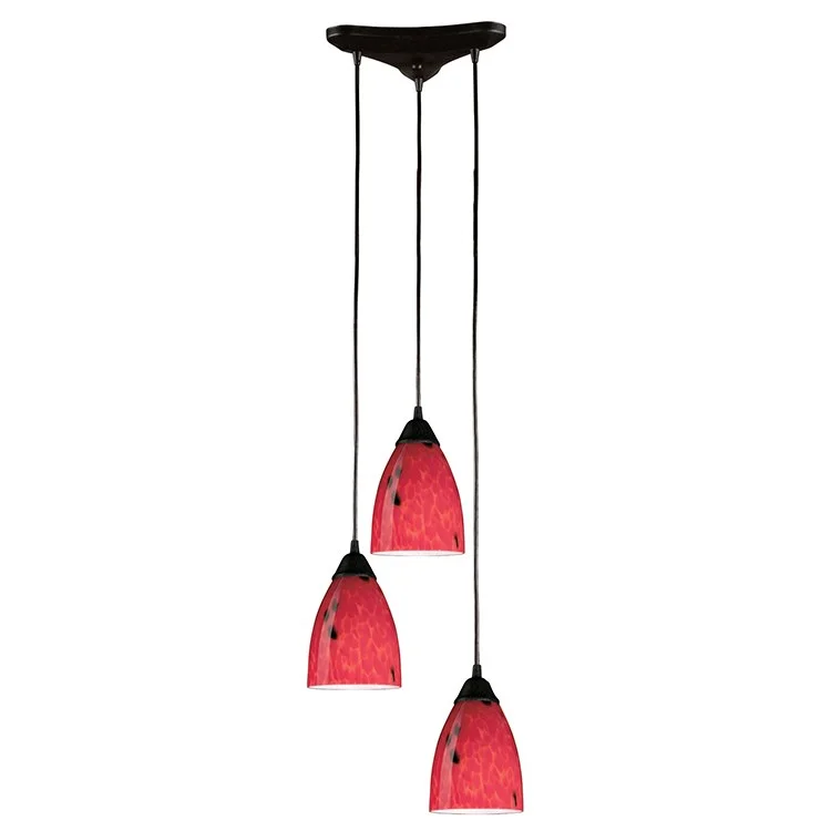 Classico Three-Light Triangular Pan Pendant