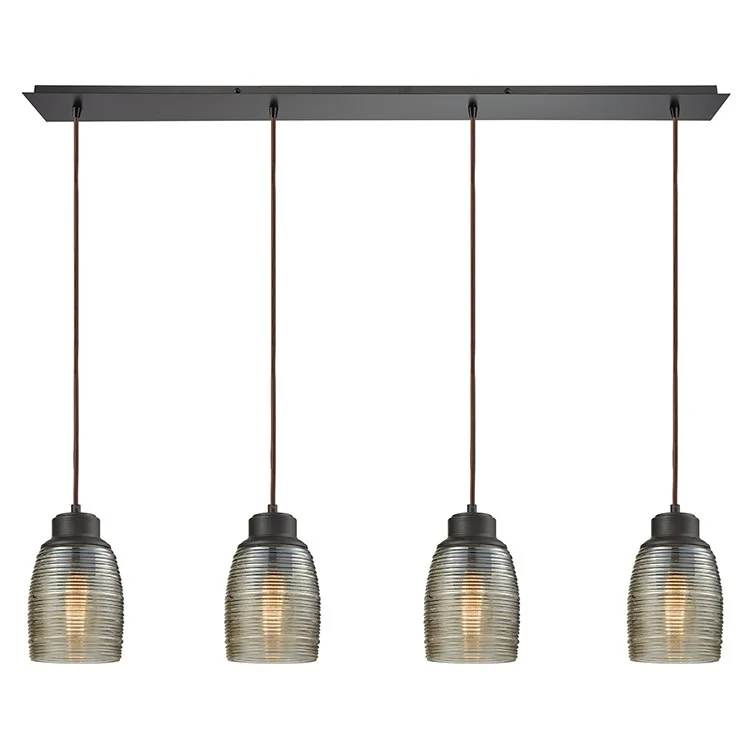 Muncie Four-Light Linear Pendant