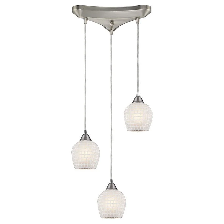 Fusion Three-Light Triangular Pan Pendant