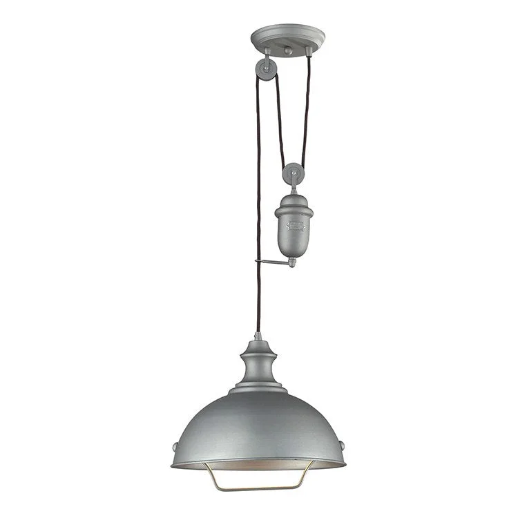 Farmhouse Single-Light Adjustable LED Pendant