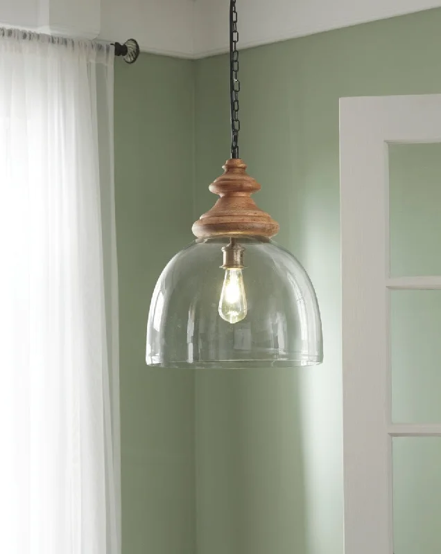 Farica Glass Pendant Light  Transparent by Ashley Furniture