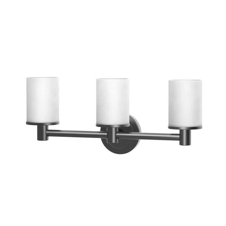 Wall Sconce Latitude II Triple Matte Black Medium Base 100W