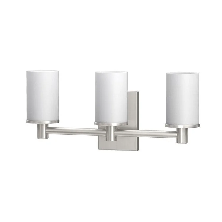 Wall Sconce Modern Farmhouse Triple Satin Nickel Medium Base 100W