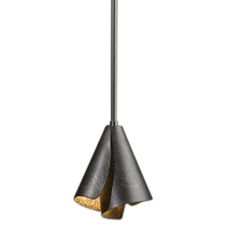 Mobius Single-Light Mini Pendant with Steel Shade