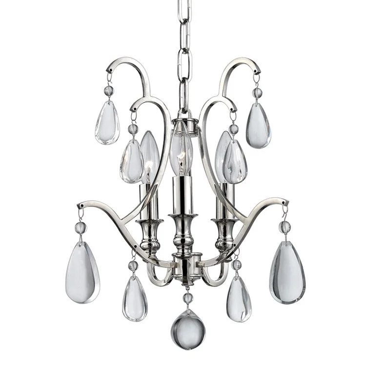 Crawford Three-Light Semi-Flush Mount Ceiling Fixture/Pendant