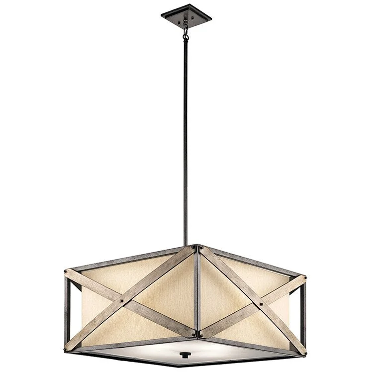 Cahoon Four-Light Pendant/Semi-Flush Mount Ceiling Fixture