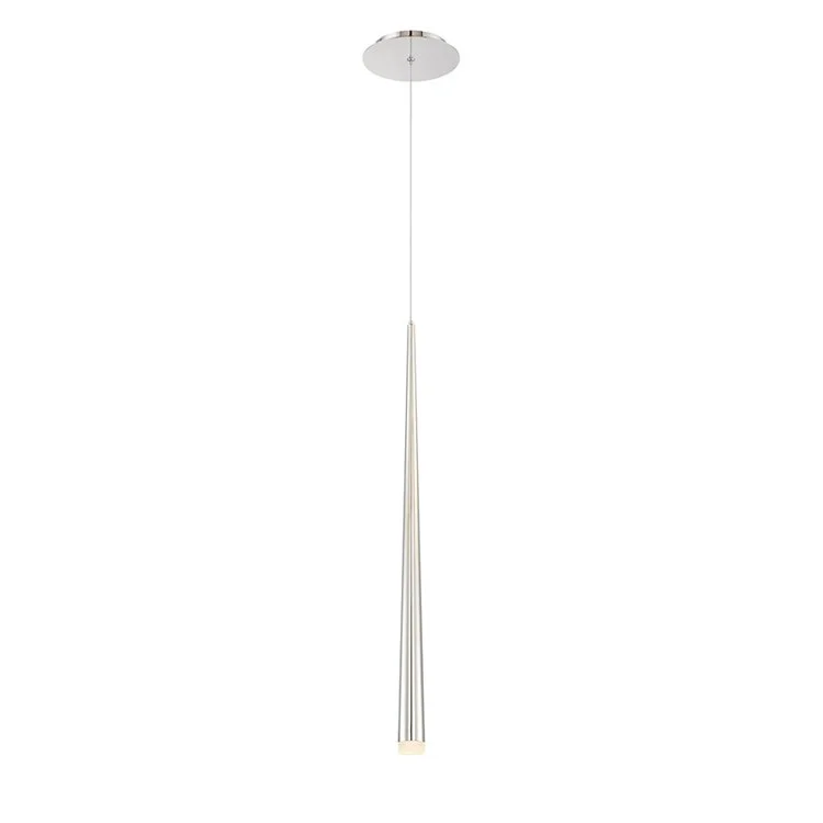 Cascade Single-Light 28" LED Etched Glass Pendant 3500K