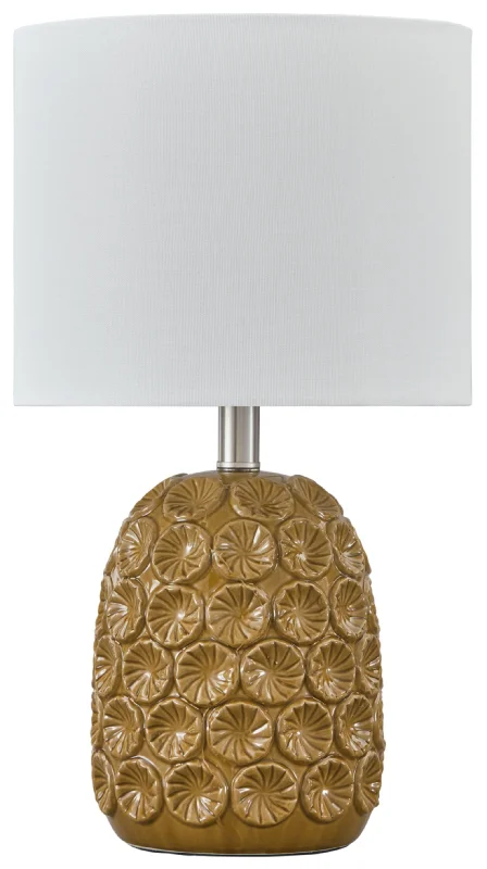 Moorbank Amber Ceramic Table Lamp