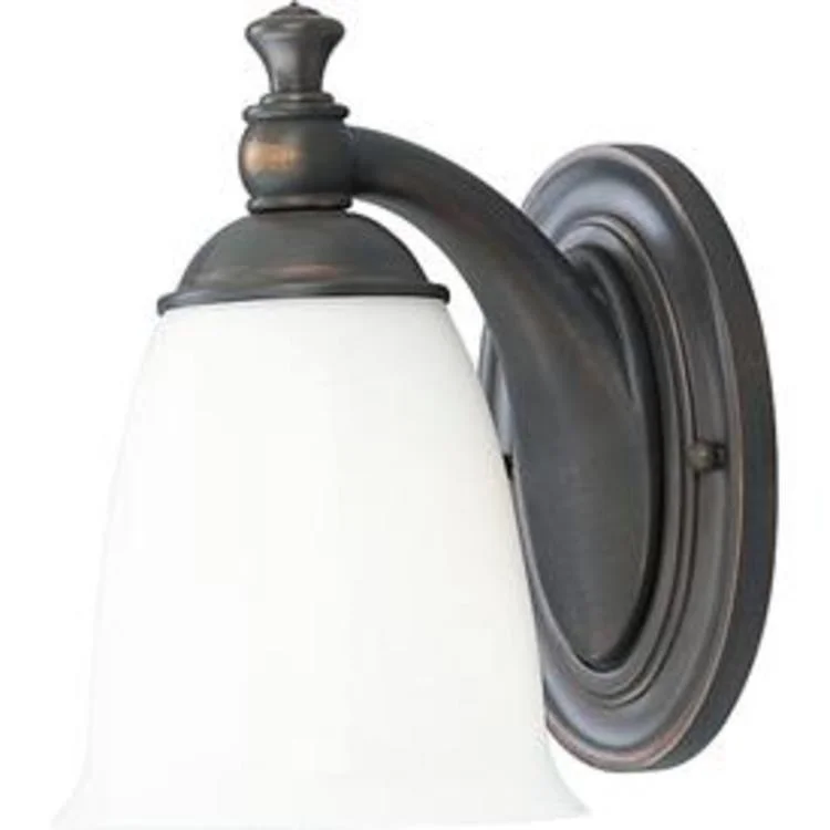 Wall Sconce Victorian 1 Lamp Venetian Bronze Glass or Shade White Opal Incandescent 100 Watt