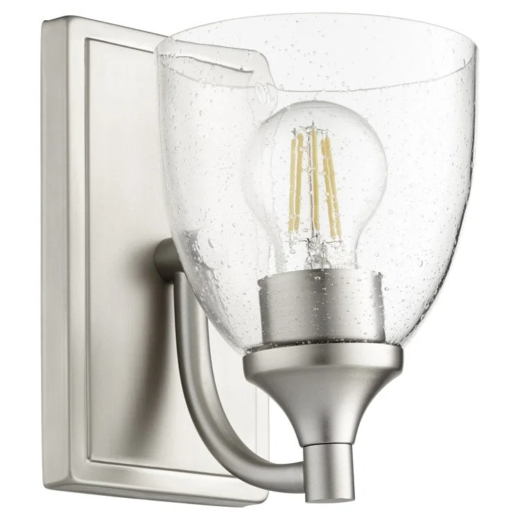 Enclave Single-Light Wall Sconce with Clear Seeded Glass Shade