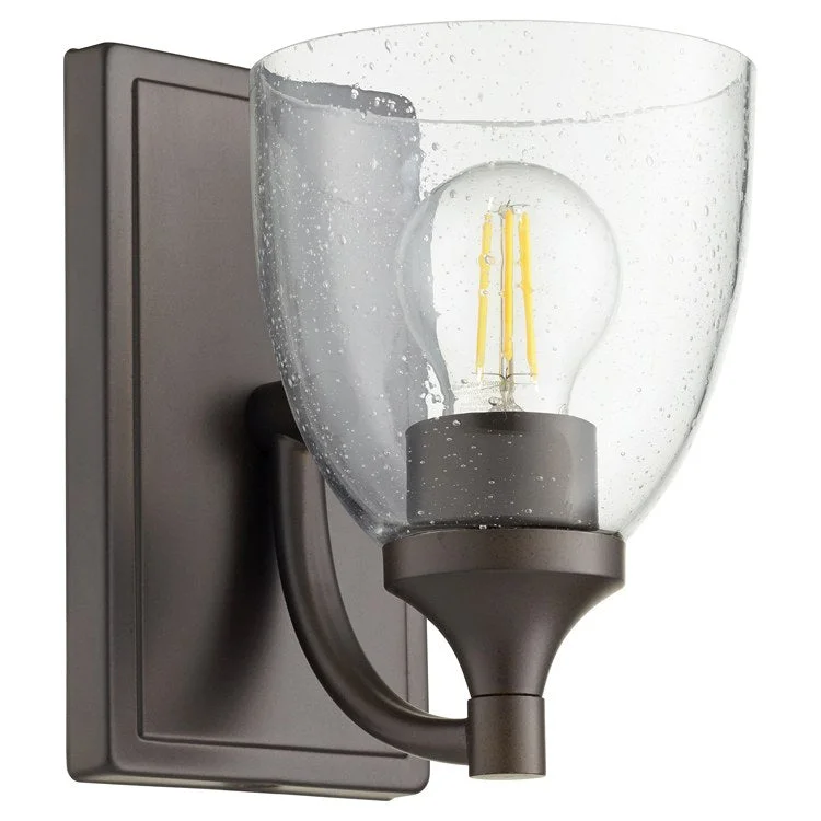 Enclave Single-Light Wall Sconce with Clear Seeded Glass Shade