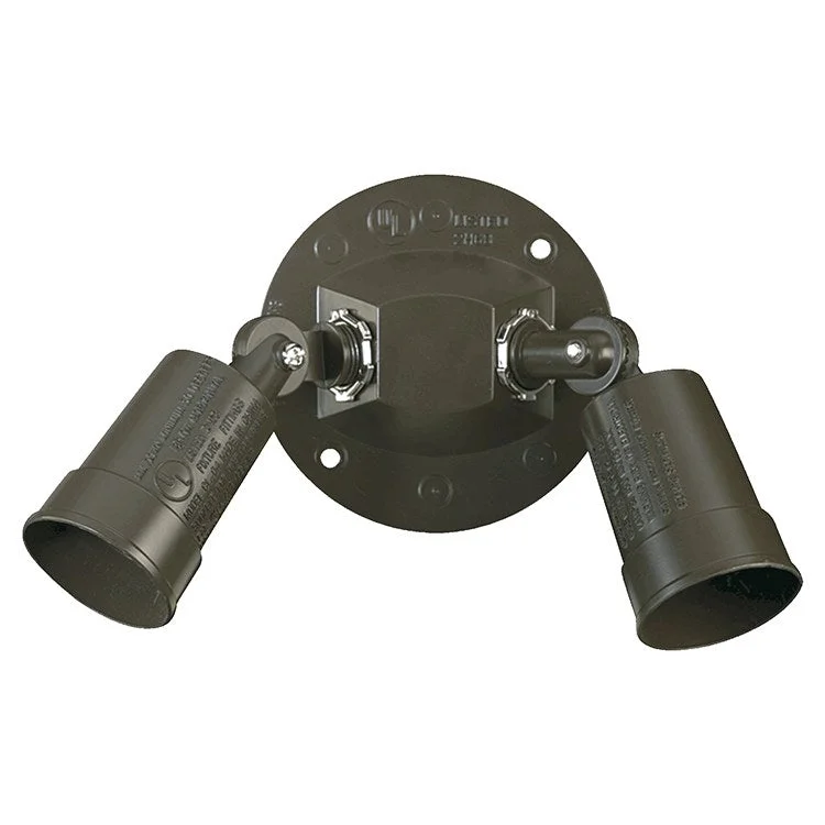 5" Two-Light Black Outdoor Wall Light