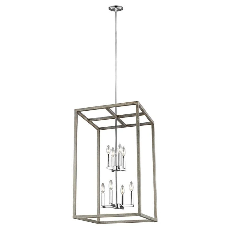 Moffet Street Eight-Light Two-Tier Foyer Pendant